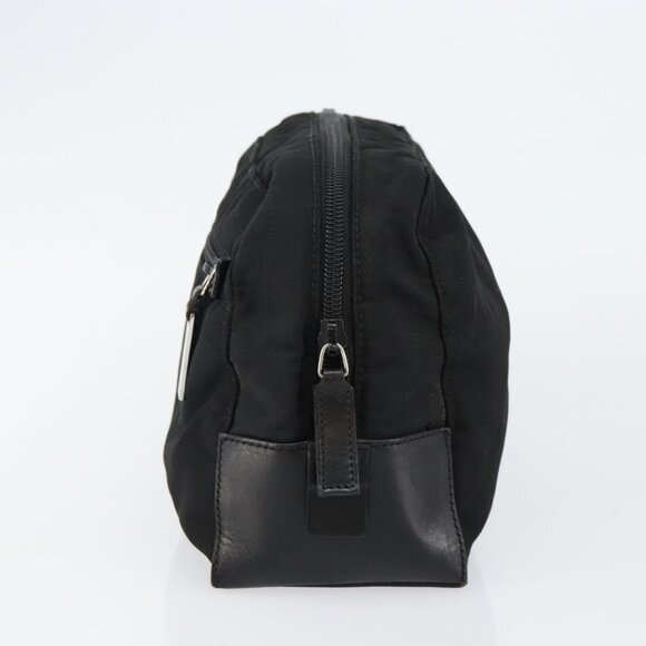 GUCCI Clutch Bag Nylon Leather Black Silver - Picture 10 of 15